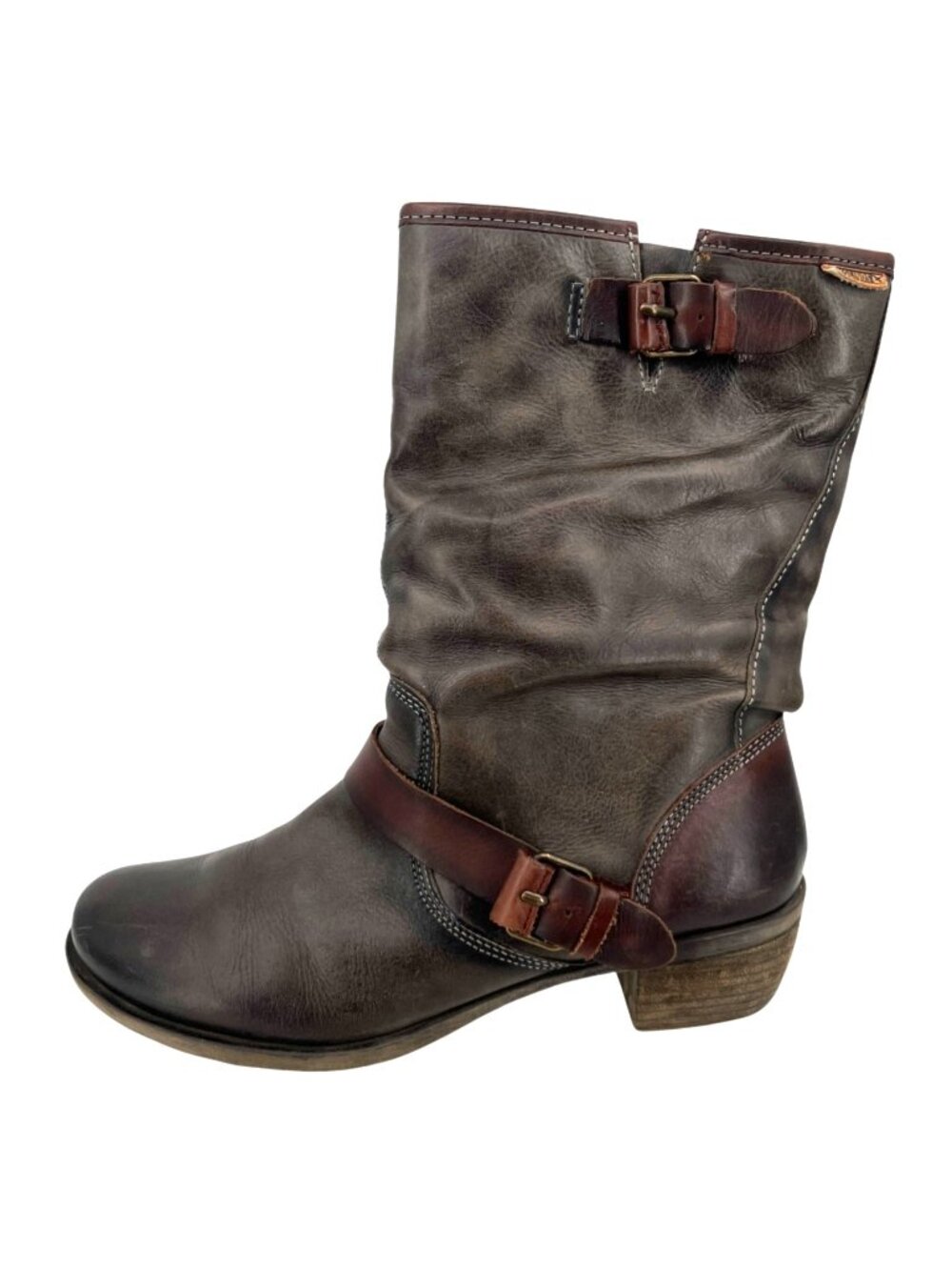 Pikolinos LeMans Boho Casual Western Leather Mid-Calf Boots Size 41 US 10.5-11